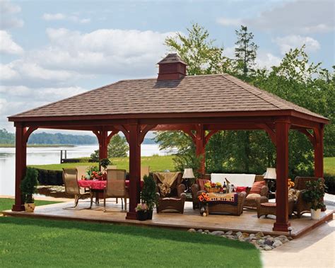 Traditional Wooden Pavilion - Green Acres Outdoor Living