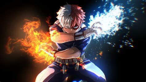 1360x768 Resolution My Hero Academia 4k Cool Shoto Todoroki Desktop ...