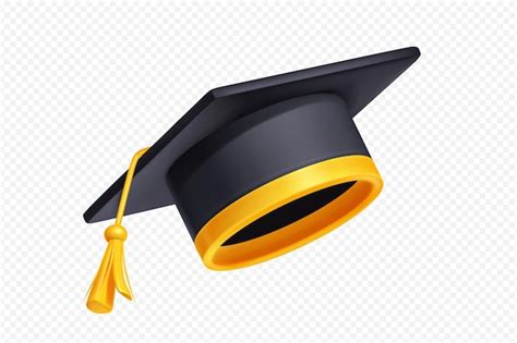 Gorra de graduación de estudiante con borla dorada y cinta. | Vector Gratis