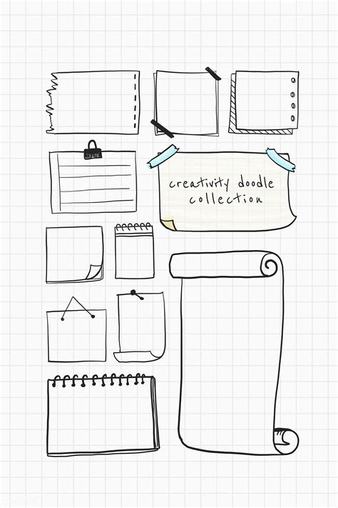 Creativity doodle paper collection vector | premium image by rawpixel ...