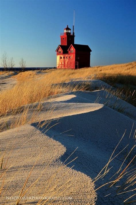 Holland Lighthouse on Lake Michigan | Beautiful lighthouse, Lighthouse ...