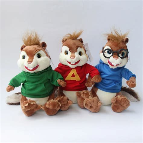 3pcs/Lot 18/26cm Alvin and the Chipmunks Plush Toy Cute Simon Theodore ...