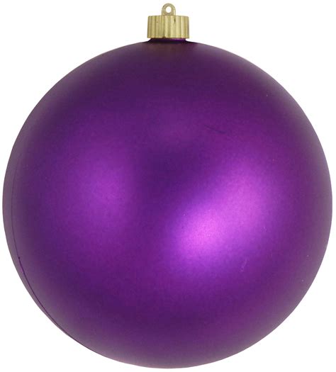 8" (200mm) Shatterproof Matte Purple Christmas Ball Ornament by ...