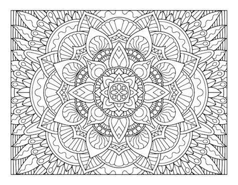 Premium Vector | Coloring full page mandala design