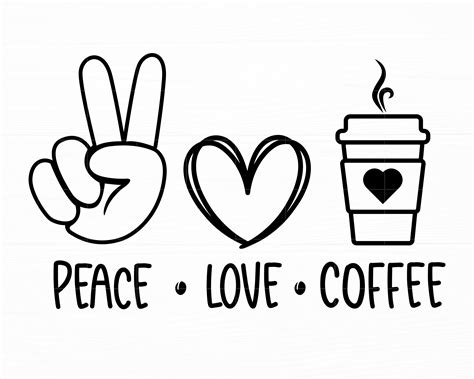 Peace Love Coffee Svg Peace Sign Svg Coffe Svg Peace Love Svg - Etsy UK