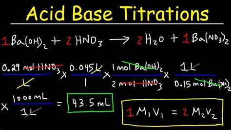 how to solve acid base titration problems