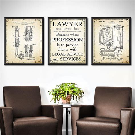 Lawyer Office Decor SET OF 3 Lawyer Office Art Print - Etsy Canada