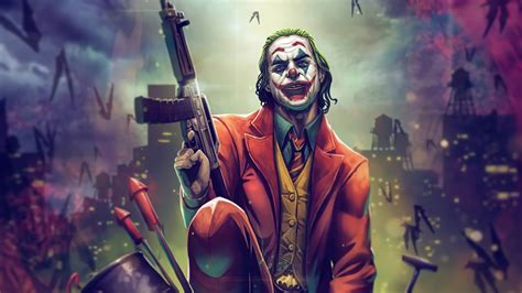 Joker With Gun Up 4k Wallpaper,HD Superheroes Wallpapers,4k Wallpapers ...