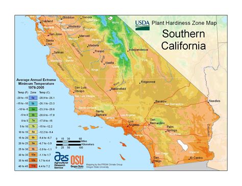 California Planting Zones Map