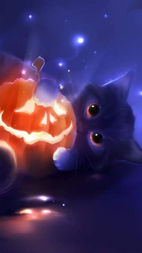 Cute Halloween Kitten Wallpaper