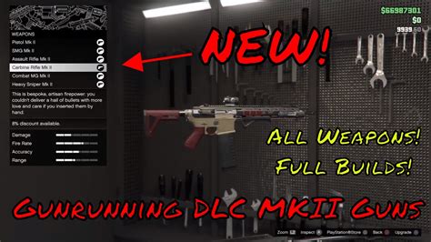 GTA V Online Gunrunning DLC New MK2 Weapons - YouTube