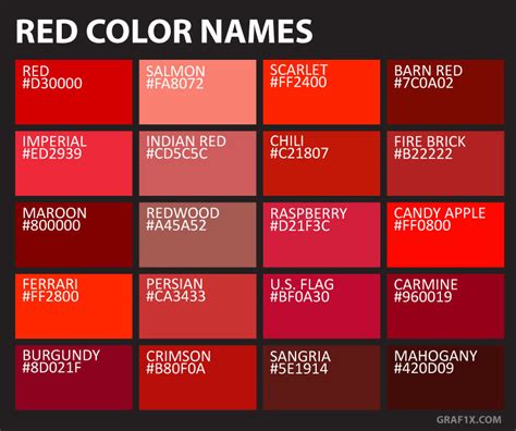 Top 40 Red Hex Codes for Passion and Excitement | LouiseM