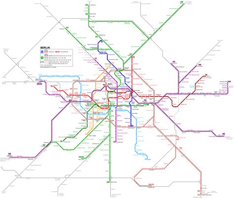 Berlin U-Bahn & S-Bahn Network Map | Netzplan