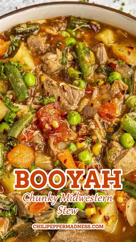 Chunky Midwestern Stew: Booyah Recipe in 2021 | Recipes, Stuffed ...