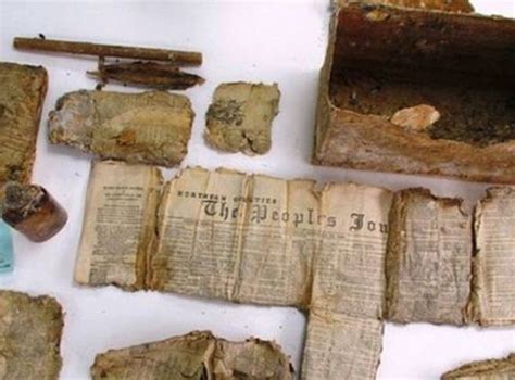 Time capsule from 1800s discovered - containing a newspaper and 120 ...