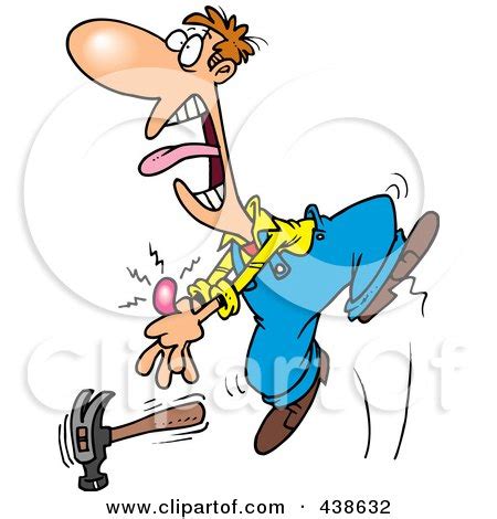 Royalty-Free (RF) Clip Art Illustration of a Cartoon Man Holding His ...