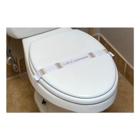 Toilet Seat Bands, Brown/white, 2,000/carton - BuyItByTheCases.com