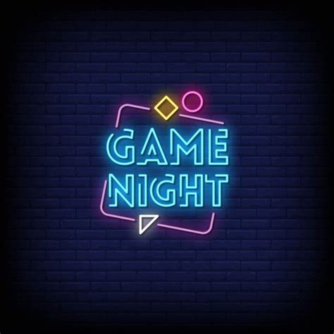 Premium Vector | Game night neon signs style text | Neon signs, Game ...