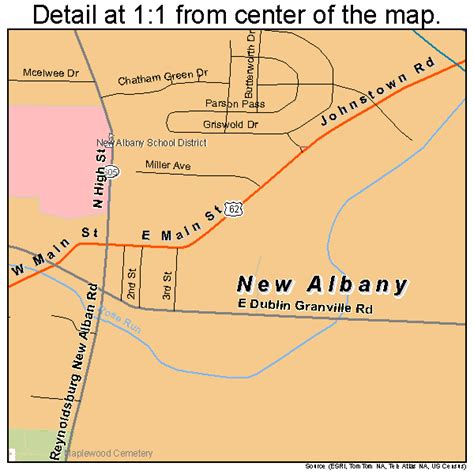 New Albany Ohio Street Map 3953970