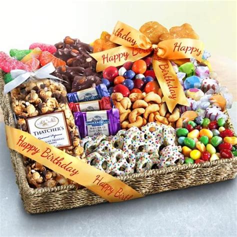 Birthday Party Chocolate, Candies and Crunch Gift Basket - AA4087 - A ...