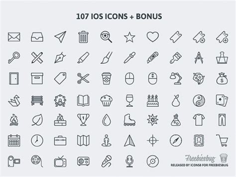 100+ free PSD icons for iOS [+ bonus] by Icons8 - Freebiesbug