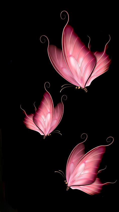 Showcase, bright, butterfly, flying, neon, night, pink, sky, HD phone ...