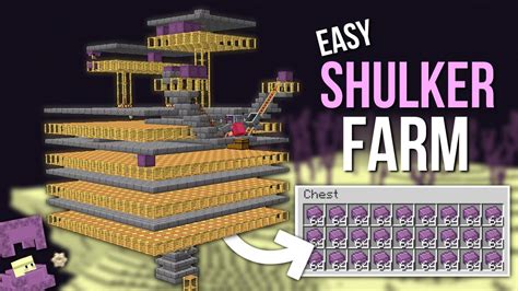 Minecraft Easy Shulker Farm Tutorial 1.20+ | Single Dimension Shulker ...