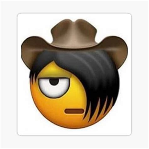 "emo cowboy emoji" Sticker by mushroomz1 | Redbubble