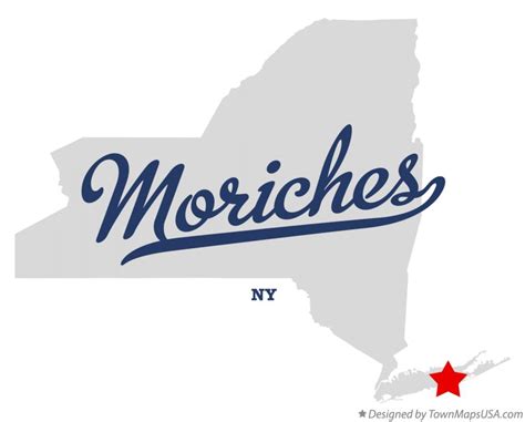 Map of Moriches, NY, New York