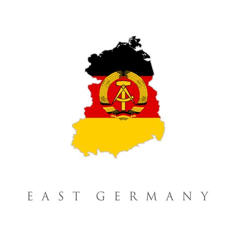 East Germany flag map flat vector illustration. 6637999 Vector Art at ...