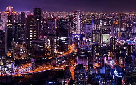 HD wallpaper: Japan City Lights Bright Skyscrapers 4K HD, building ...