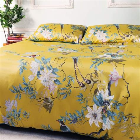 Tranquility Duvet Cover Set (Egyptian Cotton) – Articture Yellow Duvet ...