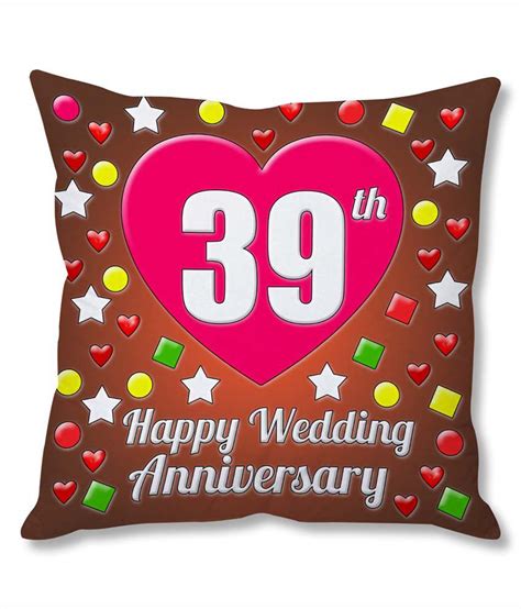 Photogiftsindia 39th Wedding Anniversary Cushion Cover: Buy Online at ...