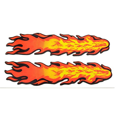 Flame Fire Design Vehicle Car Decals Sticker Decor Yellow Orange Red ...