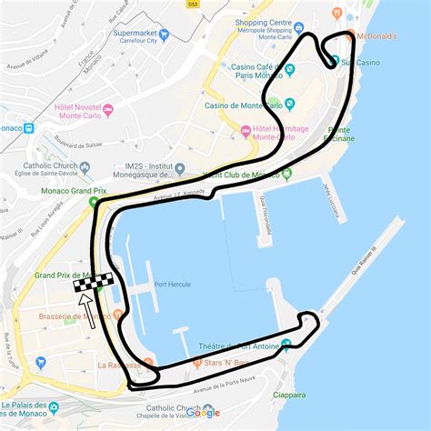 Grand Prix Monaco Track Map - Best Event in The World