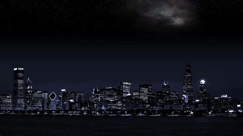 Night City . Dark landscape, City , Dual monitor , City Night Laptop HD ...