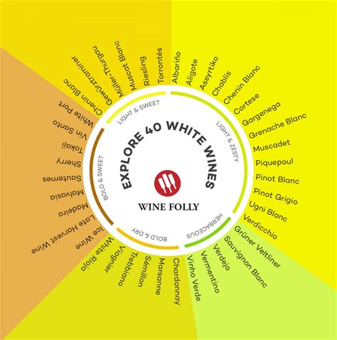 40 Different White Wines Defined from Sweet to Dry