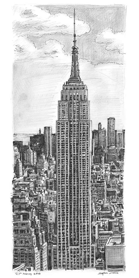 Original Drawing of Empire State Building, New York