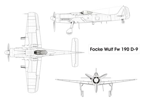 Asisbiz Focke Wulf Fw 190D9 blue print or technical drawing Wiki