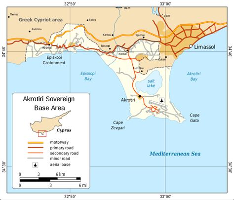 Akrotiri and Dhekelia Map - Guide of the World