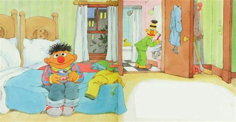 Bert and Ernie getting ready for bed by Jack1set2 on DeviantArt