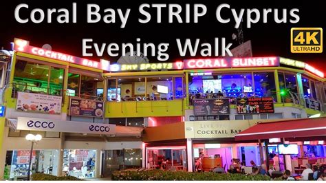 Join us on a walk down Coral Bay Strip in Paphos Cyprus - YouTube