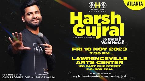 Harsh Gujral Stand up Comedy Live - Lawrenceville Arts Center