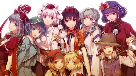 Touhou HD Wallpaper: Gathered Spirits of Gensokyo by ルリア