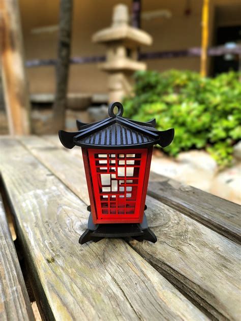 Mini Pagoda Lantern, Mini Japanese Wooden Lantern, Mini Pagoda Led ...