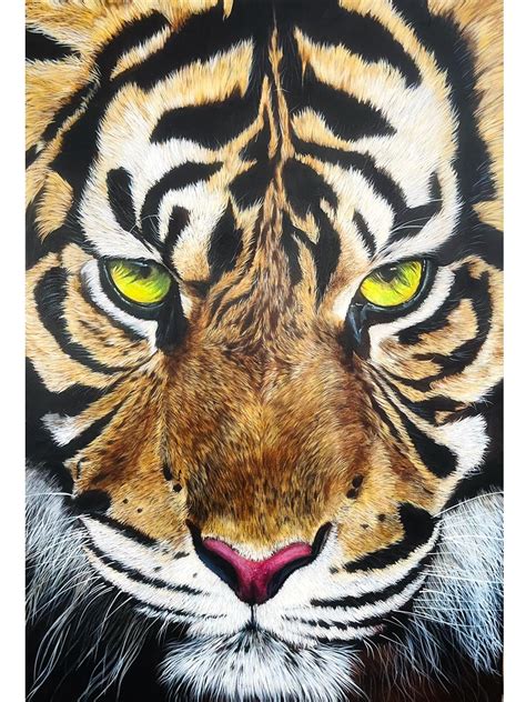 Strength | Tiger Face Painting by Zoya | Exotic India Art