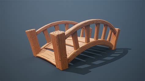 ArtStation - Stylised Low-Poly Bridge