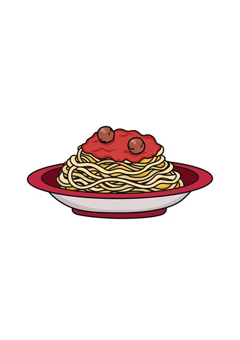 How to Draw Spaghetti And Meatballs Step by Step