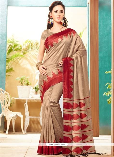 Buy Jute Silk Embroidered Work Designer Traditional Saree | Designer Sarees