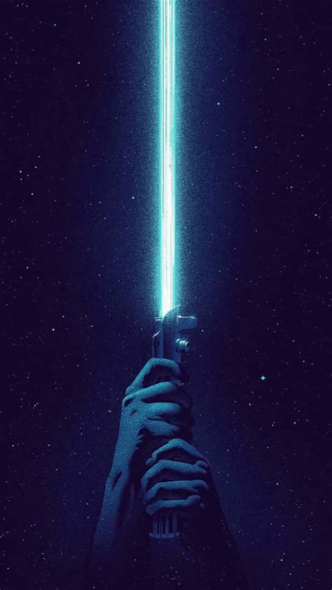 Download Star Wars Blue Lightsaber Background | Wallpapers.com